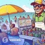 venten op het strand