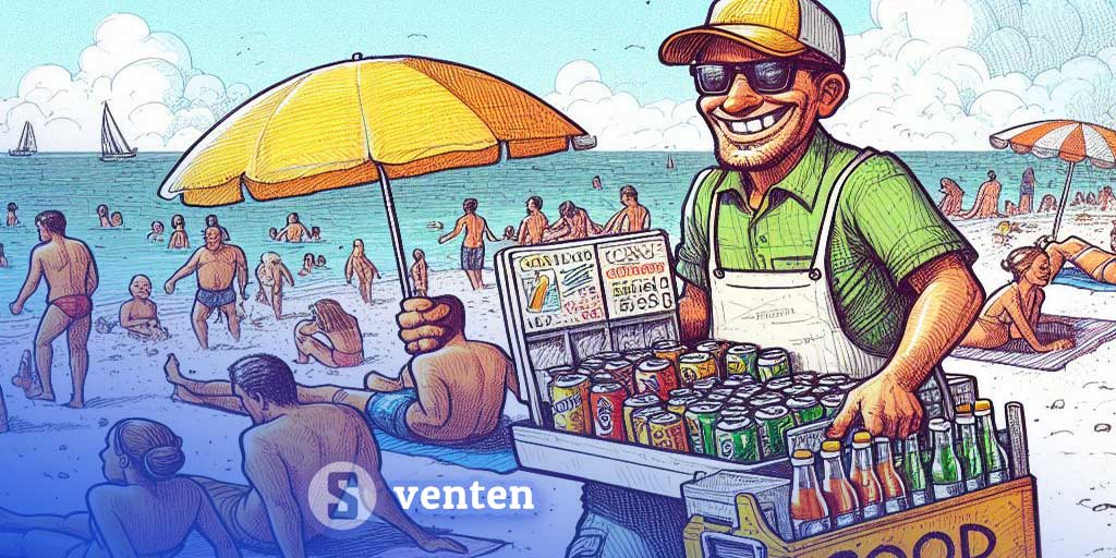 venten op het strand