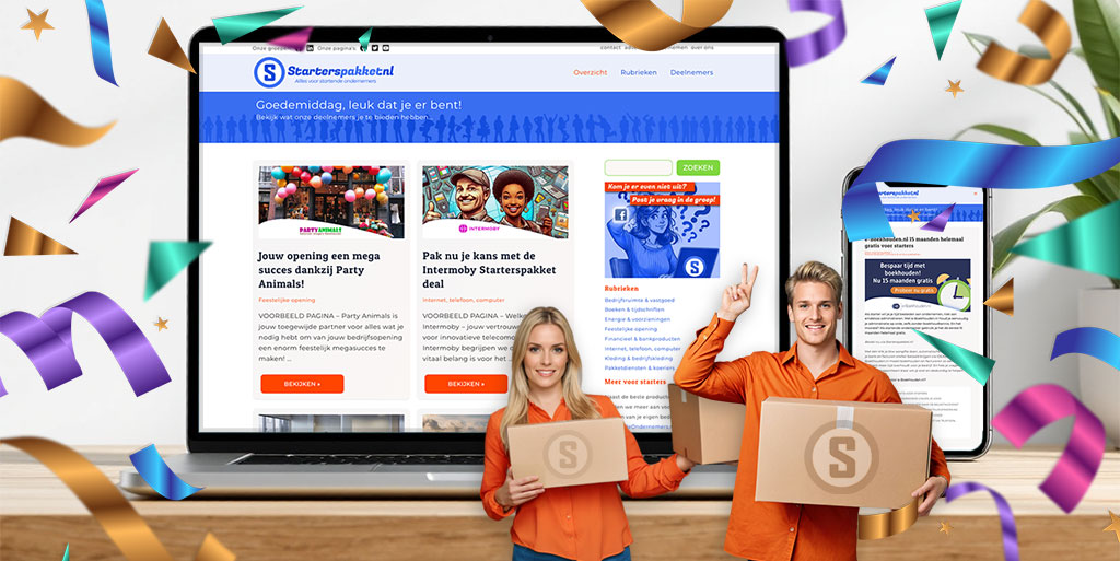Starterspakket website lancering