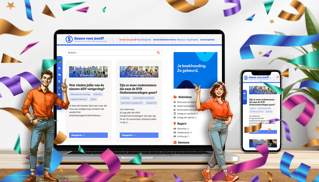 Samen voor jezelf! – het nieuwe online netwerk voor zelfstandig ondernemers